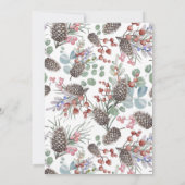 Kerstfeest Waterverf Botanisch Kaart (Achterkant)