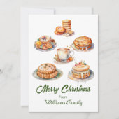 Kerstfeest Waterverf Feestdagenkaart (Voorkant)