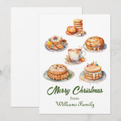 Kerstfeest Waterverf Feestdagenkaart (Voorkant / Achterkant)