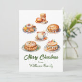 Kerstfeest Waterverf Feestdagenkaart (Staand voorkant)