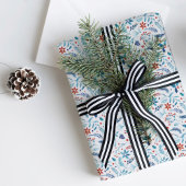 Kerstfeest Waterverf Holly Foliage Pattern Cadeaupapier