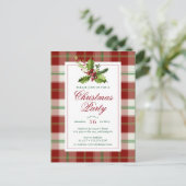 kerstfeest | Waterverf Holly Pset Briefkaart (Staand voorkant)