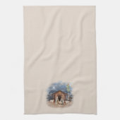 Kerstfeest Waterverf Jesus Theedoek (Verticaal)