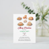 Kerstfeest Waterverf Kaart (Staand voorkant)