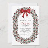 Kerstfeest Waterverf krans Kaart (Voorkant)