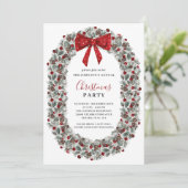 Kerstfeest Waterverf krans Kaart (Staand voorkant)