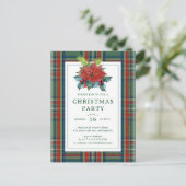 kerstfeest | Waterverf Poinsettia Pset Briefkaart (Staand voorkant)