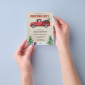 Kerstfeest Waterverf Truck Budget Flyer (Hand)