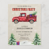 Kerstfeest Waterverf Truck Budget Flyer (Voorkant)