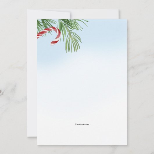 Kerstfeest Waterverf uitnodiging (Achterkant)