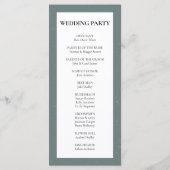 kerstfeest | Waterverf Winter Wedding Ceremonie Programmakaart (Achterkant)