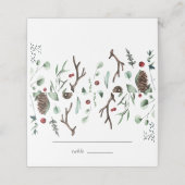 kerstfeest | Waterverf winterbruiloft van Elegant Plaatskaartje (Buitenkant ongevouwen)