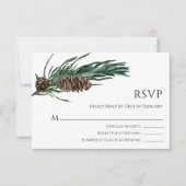 kerstfeest | Waterverf winterbruiloft van Elegant RSVP Kaartje (Voorkant)