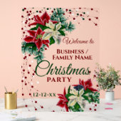 Kerstfeest Welkom Bloemen Poinsettia Winter Acryl Bord (Huwelijk)