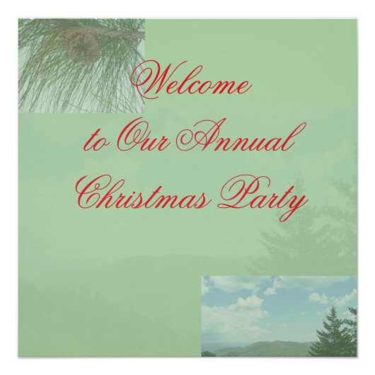 Kerstfeest Welkom Bord Perfect Poster (Voorkant)