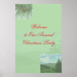 Kerstfeest Welkomstbord Poster