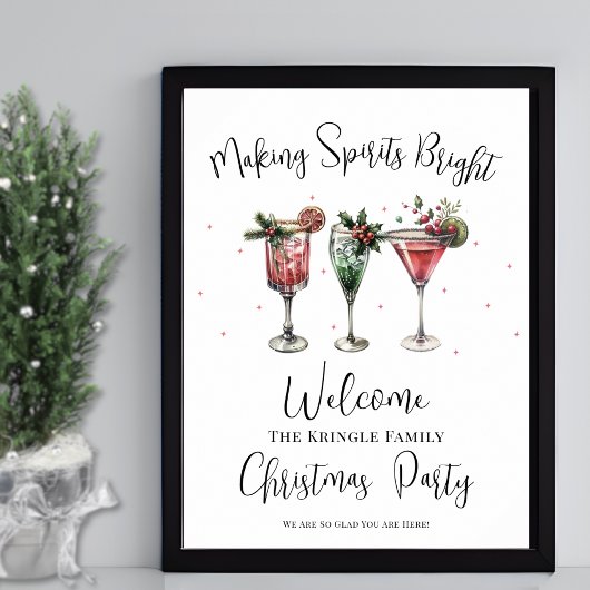 Kerstfeest Welkomstbord Poster