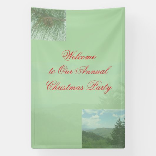Kerstfeest Welkomstbord Spandoek (Verticaal)