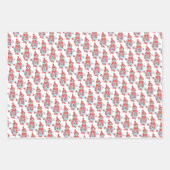 Kerstfeest wenskaart van een sneeuwpop inpakpapier vel (Voorkant 2)