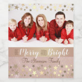 Kerstfeest Wijn Etiket (Enkel label)