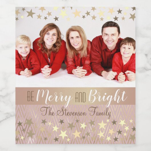 Kerstfeest Wijn Etiket (Enkel label)