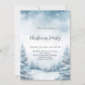 Kerstfeest winter bos sneeuw landschap kaart (Voorkant)