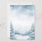 Kerstfeest winter bos sneeuw landschap kaart (Achterkant)