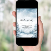 Kerstfeest winter bos sneeuw landschap kaart