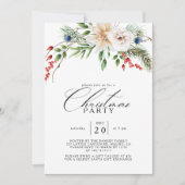 Kerstfeest Winter Botanisch Kaart (Voorkant)