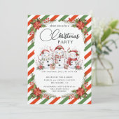 Kerstfeest Winter Botanisch Kaart (Staand voorkant)