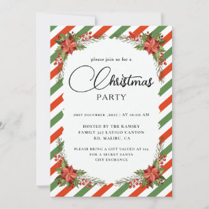 Kerstfeest Winter Botanisch Kaart