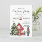 Kerstfeest Winter Botanisch Kaart (Staand voorkant)