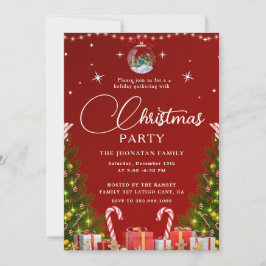 Kerstfeest Winter Botanisch Kaart