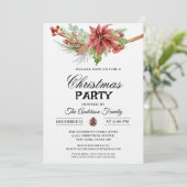 Kerstfeest Winter Botanisch  Kaart (Staand voorkant)