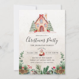Kerstfeest Winter Botanisch Kaart