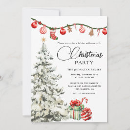 Kerstfeest Winter Botanisch Kaart