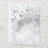KERSTFEEST Winter Sneeuw Sneeuwvlokken Zilver Kaart (Achterkant)