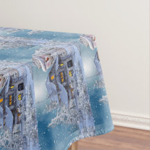 Kerstfeest Winter White Snowman Blue Rustic