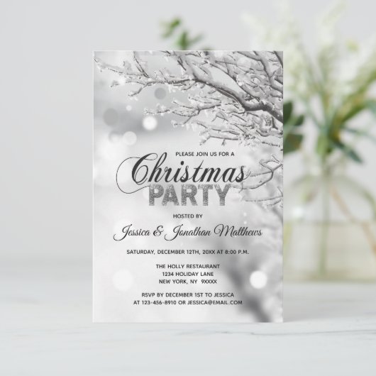 KERSTFEEST Winter Wonderland Sneeuw 3"x5" Kaart (Staand voorkant)