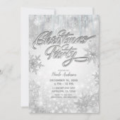 Kerstfeest Winter Wonderland White Snowflakes Kaart (Voorkant)