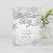 Kerstfeest Winter Wonderland White Snowflakes Kaart (Staand voorkant)