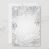 Kerstfeest Winter Wonderland White Snowflakes Kaart (Achterkant)