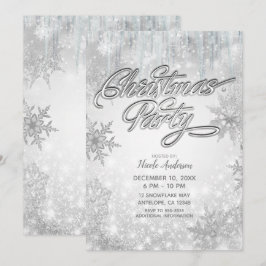 Kerstfeest Winter Wonderland Witte Sneeuwvlokken Kaart