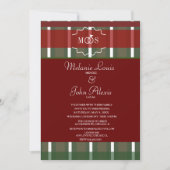 Kerstfeest Winterbourgogne bruiloft Kaart (Voorkant)