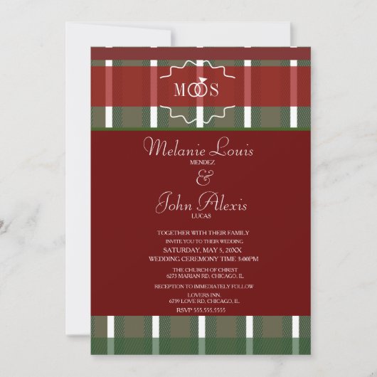 Kerstfeest Winterbourgogne bruiloft Kaart (Voorkant)