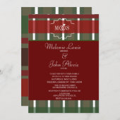 Kerstfeest Winterbourgogne bruiloft Kaart (Voorkant / Achterkant)