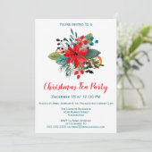 Kerstfeest WinterFlorals en fruit Kaart (Staand voorkant)