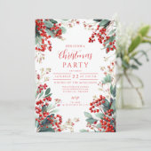 Kerstfeest wintergebladerte kaart (Staand voorkant)