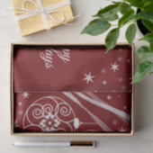 Kerstfeest Wit Decoratie Sterren Rood Elegant Tissuepapier (Geschenk)