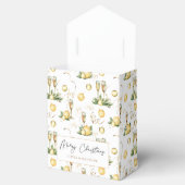 Kerstfeest Wit & Goud Elegante Luxe Bedankdoosjes (Geopend)